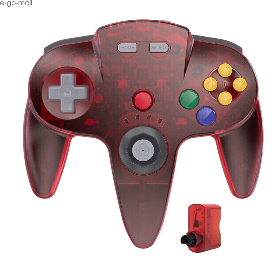 2.4G Wireless N64 Controller Remote Game Pad w/ Rumble Pak for Nintendo N64 - Image 2 of 4
