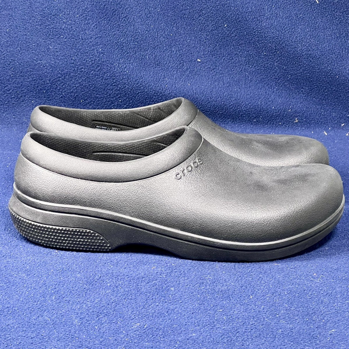 Croc On the Clock Work Slip On Black 205073 anti-slip Size Men's