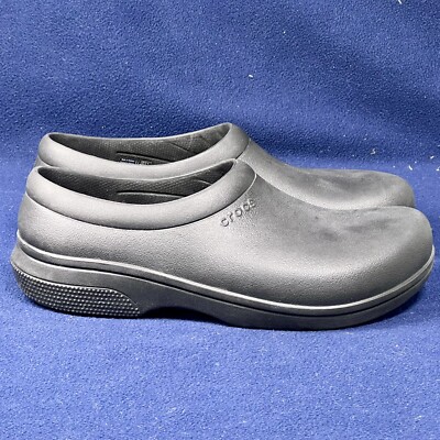 Croc On the Clock Work Slip On Black 205073 anti-slip Size Men's