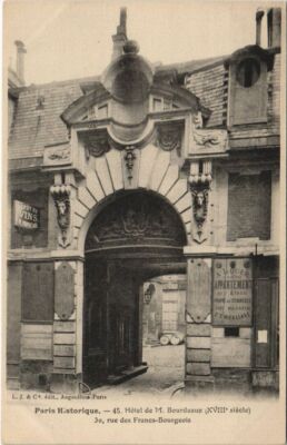 CPA PARIS Historique. 4e 30, Rue des Francs-Bourgeois (924165)