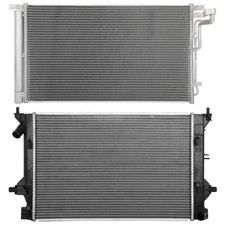 Radiator + AC Condenser Cooling Kit Aluminum For 2017-2020 Hyundai Elantra