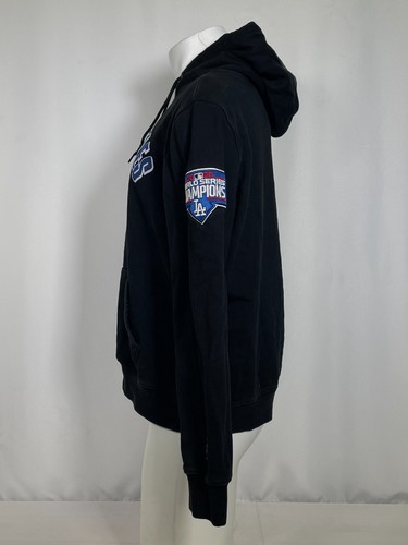 Los Angeles Dodgers MLB Pro Standard Black Stacked Logo Hoodie Men's LARGE - Picture 8 of 14
