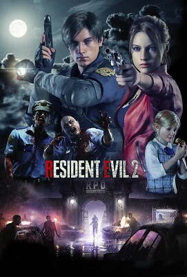 Resident Evil 2 Remake Game Poster - Framed - 11x17 13x19 NEW USA
