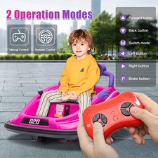 12V Kids Ride On Bumper Car Vehicle 360  Spin Race Toy w/ Remote Control Gift