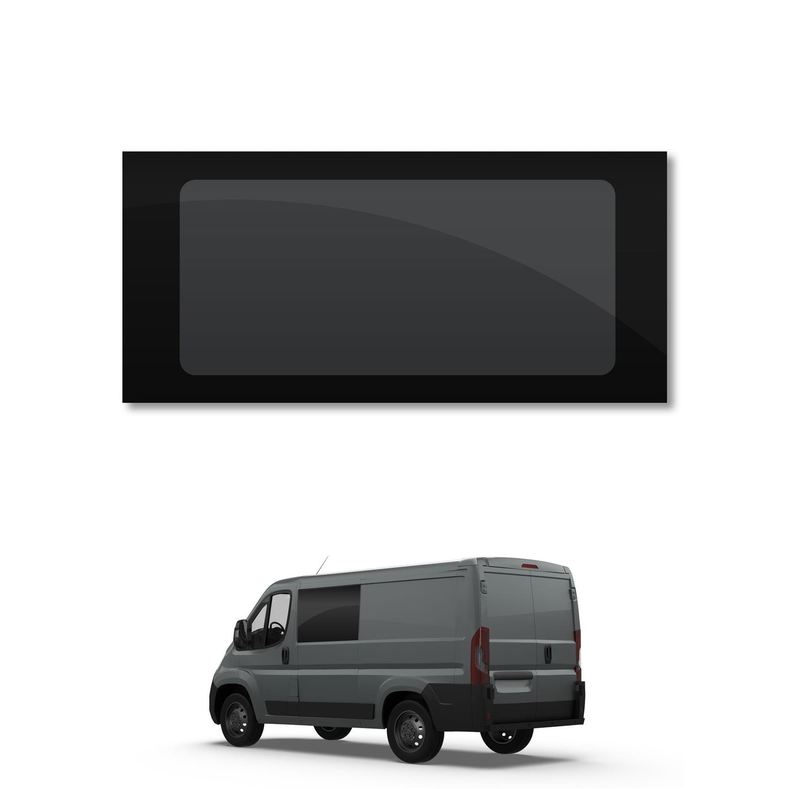 Toyota ProAce Max (2023- ) Passenger Side Left Hand Panel Dark Tint Window Glass