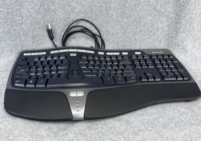 Microsoft Natural Ergonomic Keyboard 4000 V1.0 KU-0462 Black Wired USB Tested