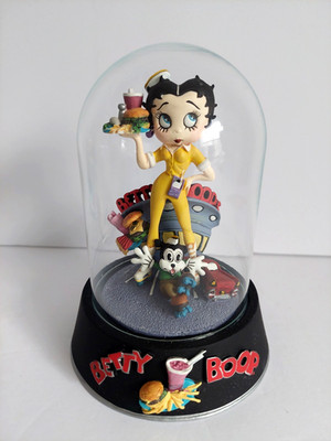 BETTY BOOP ''Boop-Oop-A-Doop Diner'' Glass Domed Sculpture Limited Edition 1996