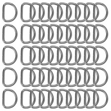 Metal D Ring Heavy Duty Welded D Rings Metal Buckle 1" Gunmetal 50Pcs
