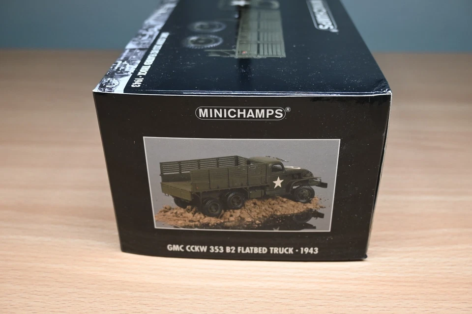 Camión Minichamps GMC CCKW 353 B2 1943 plataforma plana escala 1:35 Foto 3 de 4