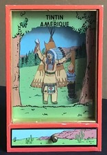 TINTIN en Amérique Boîte à musique Trousselier 1980 Très bon état Fonctionnelle