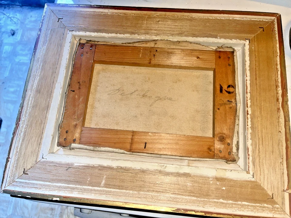 tableau ancien huile sur toile - Photo 2/4