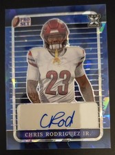 2023 Leaf Pro Set Metal Blue Pulsar 6/10 Chris Rodriguez Jr Rookie Auto RC 