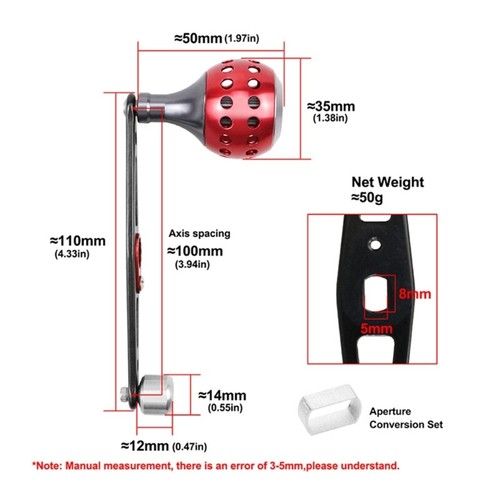 Fishing Reel Handle Alloys Power Handle Knob Grip Replacement Part for Fishing - Picture 7 of 14