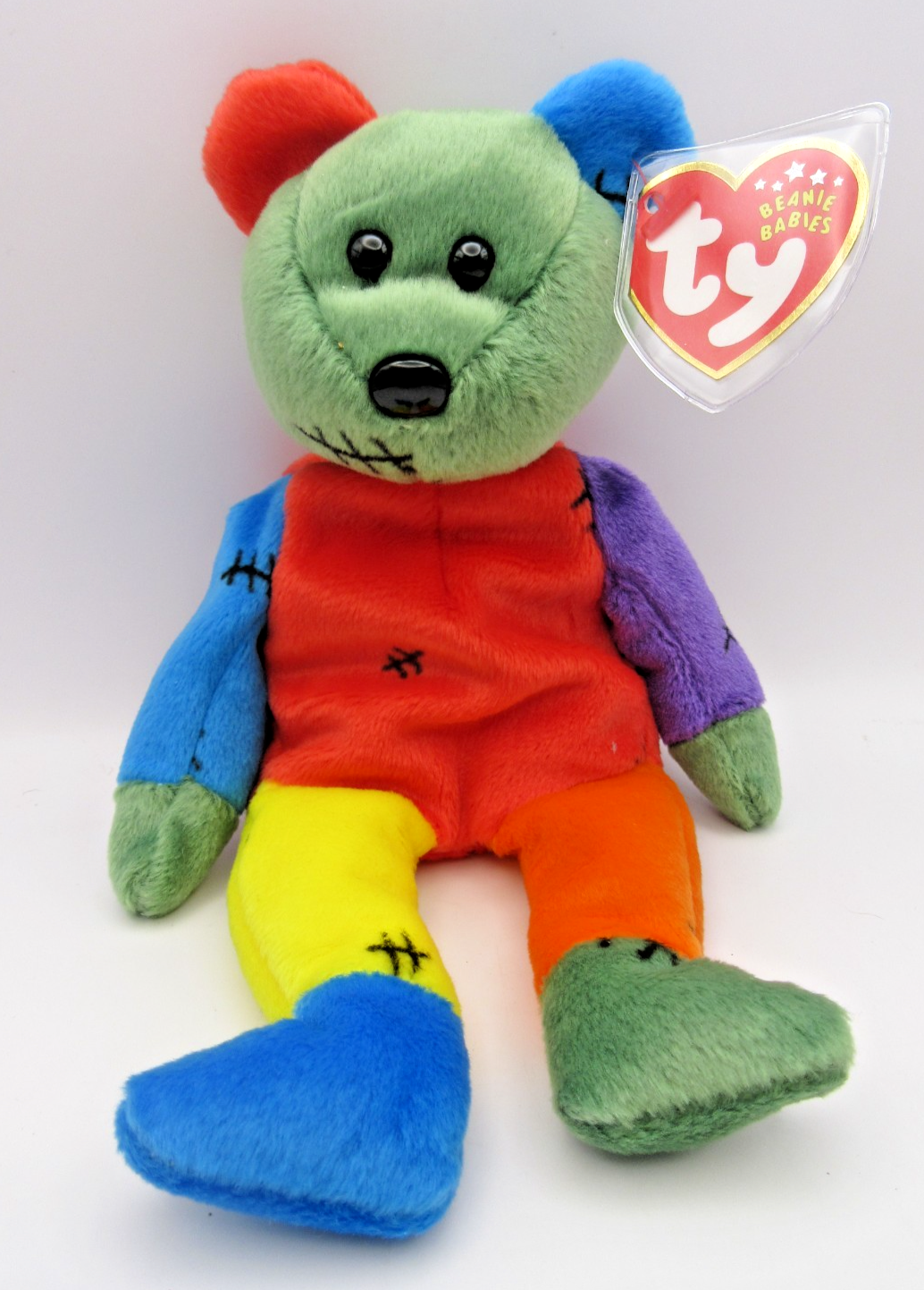 TY BEANIE BABY FRANKYTEDDY - HALLOWEEN BEAR - MINT  - RETIRED WITH TAGS - B