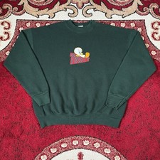 Vintage 90s Looney Tunes Tweety Bird Embroidered Sweatshirt Size XL Made In USA