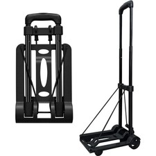 Compact Folding Cart with Adjustable Handle - Perfect for Travel  Office Use