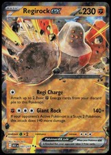 Regirock ex 107/217 Doppia Rara Carta Pokemon Eroi Ascesi Holo Near Mint