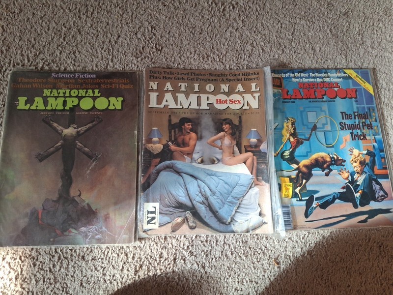 NATIONAL LAMPOON THE HUMOR MAGAZINE LOT of 3 June 1975 Sept 1982 February 1988