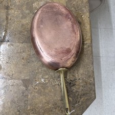 Vtg Paul Revere Limited Edition Copper & Brass Oval Fish Skillet Fry Pan