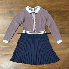 Hope & Henry Girls 100% Organic Cotton Long Sleeve School Dress Size 7 - New NWT