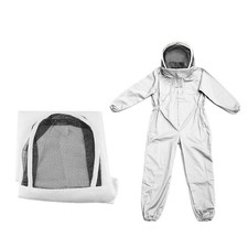 Beekeepers Ventilated Bee Suit White Beekeeping Apiary Suit with Hat Veil