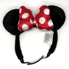 Disney Minnie Mouse Ears Headband Red Polka Dot Bow Adult Parks Exclusive