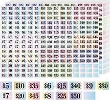 Garage Sale Stickers, 4050 Pcs 1/2" X 3/4" Rectangle Price Labels