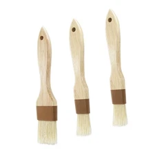 Waziaqoc 3 PCS Basting brush for Cooking, Natural Bristle Pastry Brush, Woode...