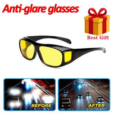 Occhiali Visione Notturna HD Uomo Donna Guida Sport Avvolgenti Vestibilità Over Antiriflesso