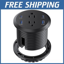 Sleek Desktop Power Grommet with USB-C Fast Charge