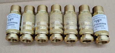Coilhose Pneumatics 15C90B6M Brass Hose Auto Coupler New (Lot of 7)