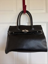 Wilson Leather Black Tote Bag with Strap