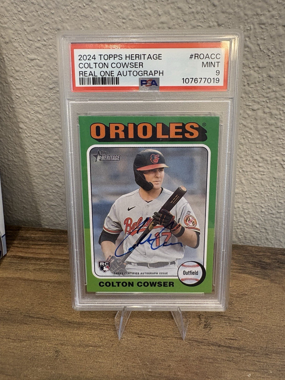 2024 Topps Heritage - Real One Autographs Colton Cowser #ROA-CC (AU, RC) PSA 9