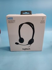 Logitech H111 Wired Stereo Headset with Mic 3.5mm Jack PC Mac Chrome Laptop