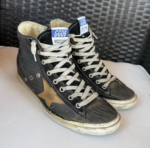 GOLDEN GOOSE GGDB FRANCY STAR Grey Suede Trim SZ EU:39 US:9 Women Sneakers shoes