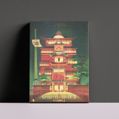 Spirited Away 2 Movie Poster Canvas Wall Art Studio Ghibli Anime Hayao Miyazaki