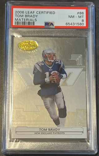 2006 Leaf Certified Materials #86 Tom Brady New England Patriots PSA 8 New Slab