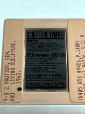 Ben Vautier “living Sculpture 1963” French Art 35mm Slide