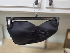Womens Size 40D Black Inspiration Maidenform Strapless Bra Wireless For Comfort