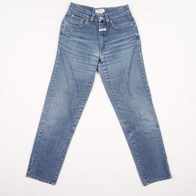 Closed Blondie Damen Jeans Hose Gr. 28 Blau Mid Waist Taperde Baumwolle Straight
