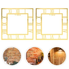 2 Pcs Digital Clock Sticker Decorative Wall Stickers for Kitchen