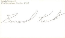 Bernard Kent Signed 3x5 Index Card Cut Ports Autograph Den
