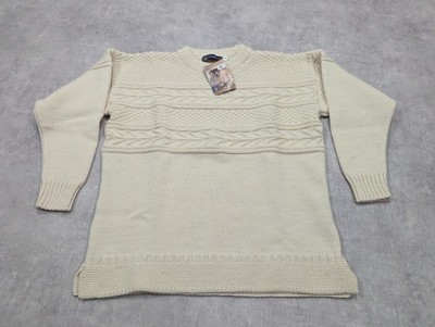 British Wool Naturally Pullover Damen M Wolle Strick Preppy Cottagecore Fischer