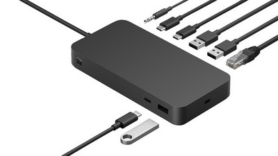 MICROSOFT Surface Thunderbolt 4 Dock Dockingstation, Schwarz