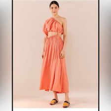 Farm Rio Blush Pink One Shoulder Dress Size Large