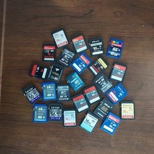 Lot of 10, 16GB SD cards mixed brands SanDisk, Samsung, PNY, Sony, etc.
