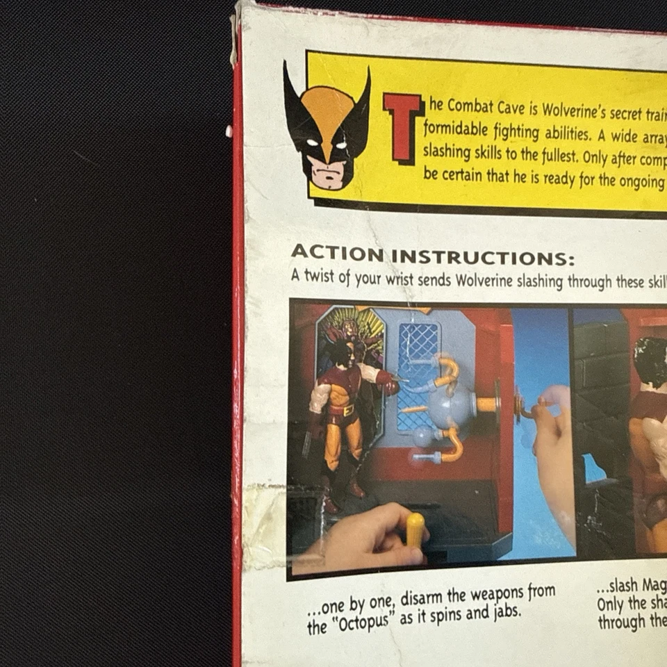 Marvel X-Men Wolverine Combat Cave Danger Room Juego De Colección 1991 Toy Biz Foto 4 de 4