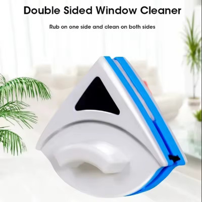 Dual Sided Magnetic Glass Window Cleaner  High Rise Safety Wiper Brush cleaning