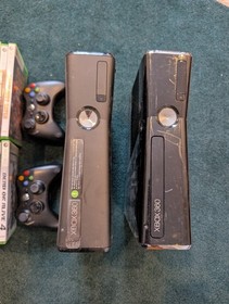 HUGE XBOX 360 S Lot w/ 40 Games, 2 Controllers, 2 Consoles, Cables - UNTESTED