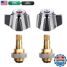 Sepaitek Brass Faucet Stems Valves & Knob Handles Kit Commercial Faucet